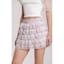 Biała Spódnica Eshita. Białe spódniczki damskie Renee, xl, bez wzorów, mini. W wyprzedaży za 49,99 zł.