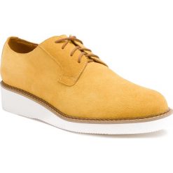 Oxfordy SOLO FEMME - 96636-06-I76/000-03-00 Żółty. Żółte półbuty damskie Solo Femme, bez obcasa, na płaskiej podeszwie, bez zapięcia. W wyprzedaży za 209,00 zł.