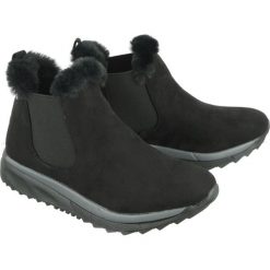 XTI 48558 czarny, botki damskie. Czarne botki damskie Xti, bez obcasa, na koturnie, bez zapięcia. Za 219,90 zł.