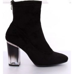 Botki na obcasie czarne H8-93 Black. Czarne botki damskie ButyModne, z zamszu, eleganckie, bez obcasa, na obcasie, na zamek. Za 97,92 zł.
