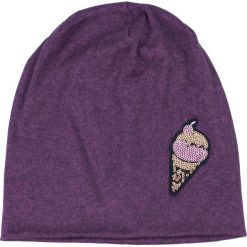 Czapka damska beanie Lodowa fioletowa. Szare czapki zimowe damskie marki Art of Polo, z wełny. Za 30,84 zł.