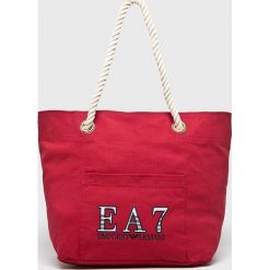 EA7 Emporio Armani - Torebka. Niebieskie torebki klasyczne damskie z bawełny, duże. W wyprzedaży za 219,90 zł.