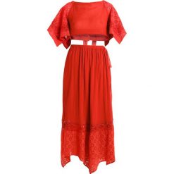 Free People DARLING SKIRT SET Długa spódnica red. Czerwone koszulki damskie marki Free People, l, bez wzorów, z bawełny, bez kołnierzyka. Za 829,00 zł.