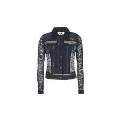 Kurtki jeansowe Desigual PARDO. Czarne kurtki damskie marki Desigual, bez wzorów, z jeansu, bez kaptura. Za 423,20 zł.