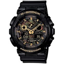 Casio G / G-Shock Ga 100cf-1A9. Czarne zegarki męskie marki CASIO. W wyprzedaży za 395,00 zł.