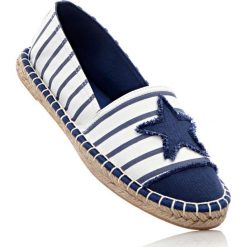 Espadryle damskie: Espadryle bonprix biało-niebieski w paski