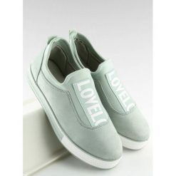 Zielone Trampki damskie WINDALE. Zielone buty sportowe damskie FunKee.pl, z napisami, z tkaniny, sportowe. Za 83,99 zł.