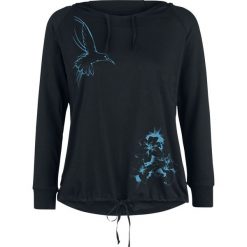 Bluzy damskie: Flying Colibri Bluza z kapturem damska czarny