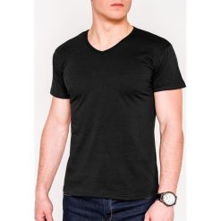 T-shirt męski bez nadruku S1097 - czarny. Czarne t-shirty męskie Inny, s, z nadrukiem, z bawełny, bez kołnierzyka. Za 14,99 zł.