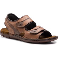 Sandały JOSEF SEIBEL - Paul 04 43204 946 306 Brandy/Kombi. Pomarańczowe klapki męskie Josef Seibel, bez wzorów, ze skóry. W wyprzedaży za 219,00 zł.