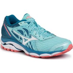 Buty MIZUNO - Wave Inspire 14 J1GD184402 Aquaspl/Wh. Niebieskie buty sportowe damskie Mizuno, bez wzorów, ze skóry ekologicznej, sportowe, do biegania, mizuno wave. W wyprzedaży za 459,00 zł.