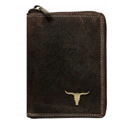 Portfel męski skórzany Buffalo Wild RM-03Z-BAW. Pomarańczowe portfele męskie BUFFALO WILD, bez wzorów, ze skóry. Za 59,90 zł.