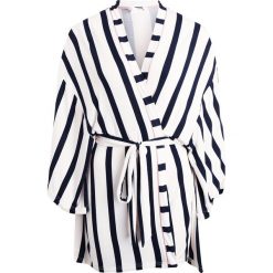 Szlafroki damskie: Chelsea Peers LUX STRIPE DRESSING GOWN Szlafrok navy