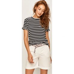 Tommy Hilfiger - T-shirt. Czarne bluzki damskie TOMMY HILFIGER, s, bez wzorów, z dzianiny, z okrągłym kołnierzem. Za 269,90 zł.