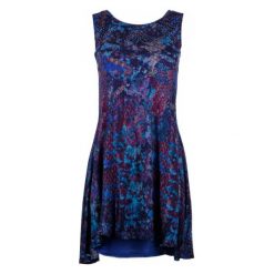 Desigual Sukienka Damska Eric M Niebieski. Niebieskie sukienki damskie asymetryczne marki Desigual, na co dzień, na lato, m, w kolorowe wzory, z materiału, z asymetrycznym kołnierzem. W wyprzedaży za 255,00 zł.