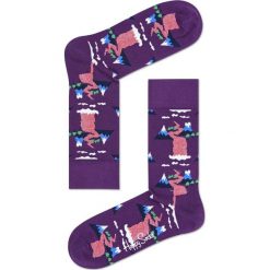 Happy Socks - Skarpetki Special. Fioletowe skarpetki damskie marki Happy Socks, z elastanu. W wyprzedaży za 49,90 zł.
