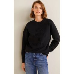 Mango - Bluza Worries. Szare bluzy z nadrukiem damskie marki Mango, l, z bawełny, bez kaptura. Za 119,90 zł.