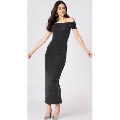 Długie sukienki: Boohoo Metaliczna sukienka maxi - Black,Silver