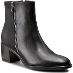 Botki GINO ROSSI - Tesa DBH021-G50-KBRK-9999-F 99/99. Czarne buty zimowe damskie marki Gino Rossi, z nubiku, na obcasie. W wyprzedaży za 289,00 zł.