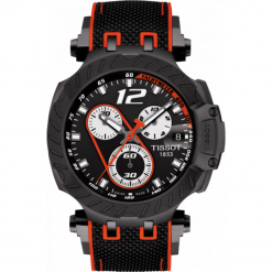 PROMOCJA ZEGAREK TISSOT T-RACE MARC MARQUEZ T115.417.37.057.01. Pomarańczowe zegarki męskie TISSOT, szklane. W wyprzedaży za 2240,00 zł.