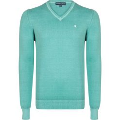 Giorgio Di Mare sweter męski XXL turkusowy. Niebieskie swetry męskie Giorgio di Mare, xxl, bez wzorów, bez kołnierzyka, bez kaptura. Za 189,00 zł.