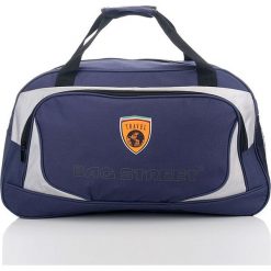 TORBA PODRÓŻNA SPORTOWA TRAVEL. Niebieskie torby podróżne marki Bag Street, w paski, z gumy, małe. Za 69,90 zł.