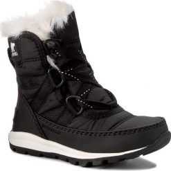 Kozaki dziewczęce: Śniegowce SOREL – Childrens Whitney Short Lace NC1897 Black/Sea Salt 010