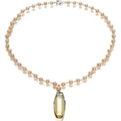 Naszyjniki damskie: Naszyjnik z pereł z kryształem Swarovski – (D)46 cm