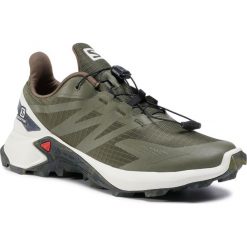 Buty SALOMON - Supercross Blast 411071 27 W0 Olive Night/Vanilla Ice/Ebony. Zielone buty sportowe męskie Salomon, z tworzywa sztucznego, bez zapięcia, do biegania. Za 479,00 zł.