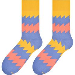 Szaroniebieskie skarpety męskie - zigzag SK186. Szare skarpetki męskie More - Skarpetki męskie, bez wzorów, z elastanu. Za 14,85 zł.