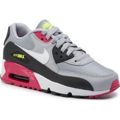 Buty NIKE - Air Max 90 Mesh (Gs) 833418 027 Wolf Grey/White Rush/Pink Volt. Szare buty sportowe damskie Nike, bez wzorów, ze skóry, bez obcasa, na płaskiej podeszwie, bez zapięcia. Za 449,00 zł.