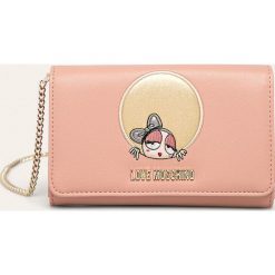 Love Moschino - Portfel. Różowe portfele damskie Love Moschino, w paski, z materiału. Za 569,90 zł.