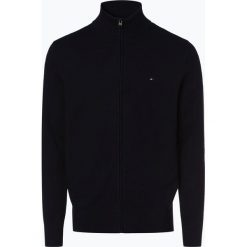Tommy Hilfiger - Kardigan męski, niebieski. Niebieskie kardigany męskie marki TOMMY HILFIGER, xl, z haftami, z bawełny. Za 539,95 zł.