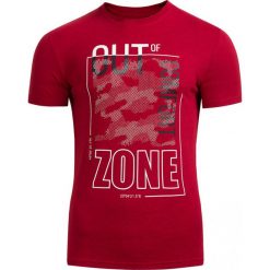 T-shirt męski TSM617 - czerwony melanż - Outhorn. Czerwone t-shirty męskie marki Outhorn, na lato, m, melanż, z bawełny. Za 39,99 zł.