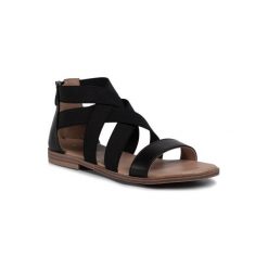 Nelli Blu CS2827-01 Czarny. Czarne sandały dziewczęce Nelli Blu, ze skóry, bez zapięcia. Za 59,99 zł.
