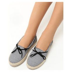 Espadryle damskie: Czarne Espadryle Blurred Lines
