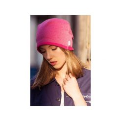 Czapki zimowe damskie: DRESOWA CZAPKA BEANIE RÓŻOWY FUKSJA