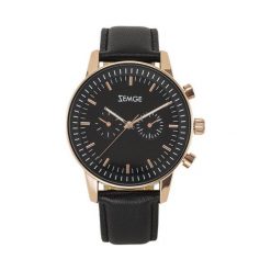 Zegarek Zemge Zegarek męski z kolekcji CLASSIC Czarny / Różowe złoto ZC1002 uniwersalny. Różowe zegarki męskie Zemge, złote. Za 332,10 zł.