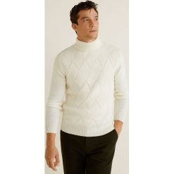 Mango Man - Sweter Diamond. Szare golfy męskie Mango Man, l, z dzianiny. Za 229,90 zł.