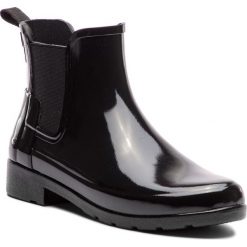 Kalosze HUNTER - Org Refined Chelsea Gloss WFS1017RGL Black. Czarne kalosze damskie Hunter, bez wzorów, z tworzywa sztucznego. Za 549,00 zł.