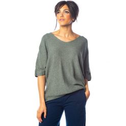 Sweter "Harper" w kolorze khaki. Brązowe swetry damskie So Cachemire, m, bez wzorów, z kaszmiru, bez rękawów, bez kaptura. W wyprzedaży za 175,95 zł.