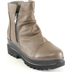 Botki damskie: Botki w kolorze khaki