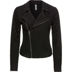 Bluzy damskie: Bluza rozpinana biker bonprix czarny