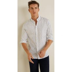 Mango Man - Koszula Endika. Białe koszule męskie marki Mango Man, s, bez wzorów, z bawełny, button down, z długim rękawem. Za 199,90 zł.