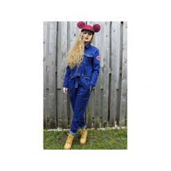 Kombinezon jeansowy. Niebieskie kombinezony damskie Missspark, m, z aplikacjami, z bawełny, bez kołnierzyka, bez rękawów. Za 599,00 zł.