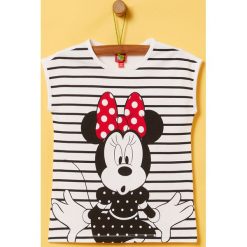 OVS - T-shirt dziecięcy x Disney 104-140 cm. Białe bluzki dziewczęce OVS, z nadrukiem, z elastanu, z okrągłym kołnierzem, z krótkim rękawem, krótkie, bez kaptura. Za 59,90 zł.