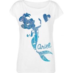 Ariel - Mała Syrenka Underwater Koszulka damska biały. Białe koszulki damskie Ariel - Mała Syrenka, s, z nadrukiem, z okrągłym kołnierzem. Za 42,90 zł.