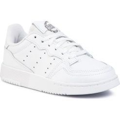 Buty adidas - Supercourt C EG0411 Ftwwht/Ftwwht/Cblack. Białe półbuty dziewczęce Adidas, na sznurówki. Za 249,00 zł.
