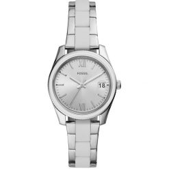 Zegarek FOSSIL - Scarlette ES4590 Silver/White. Szare zegarki damskie Fossil, ze stali. Za 569,00 zł.