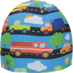 Dwuwarstwowa czapka Micro Double kid brum. Niebieskie czapeczki niemowlęce LUM. Za 52,44 zł.